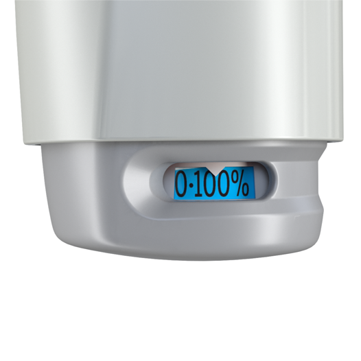 The fill indicator shows the percentage of actuations available in the inhaler.
